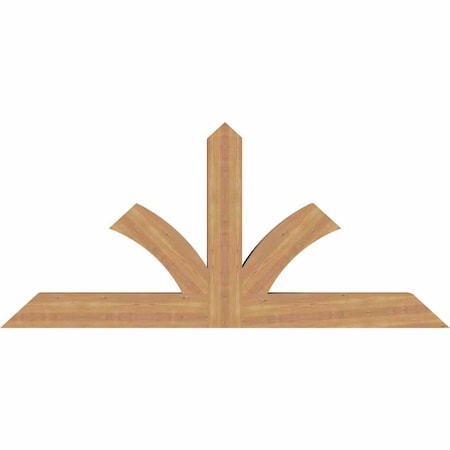 Ekena Millwork Richland Timber Gable Bracket, Western Red Cedar, 72"W x 33"H x 5 1/2"D x 5 1/2"F, 11/12 Pitch GBW072X33X0606RIC00SWR